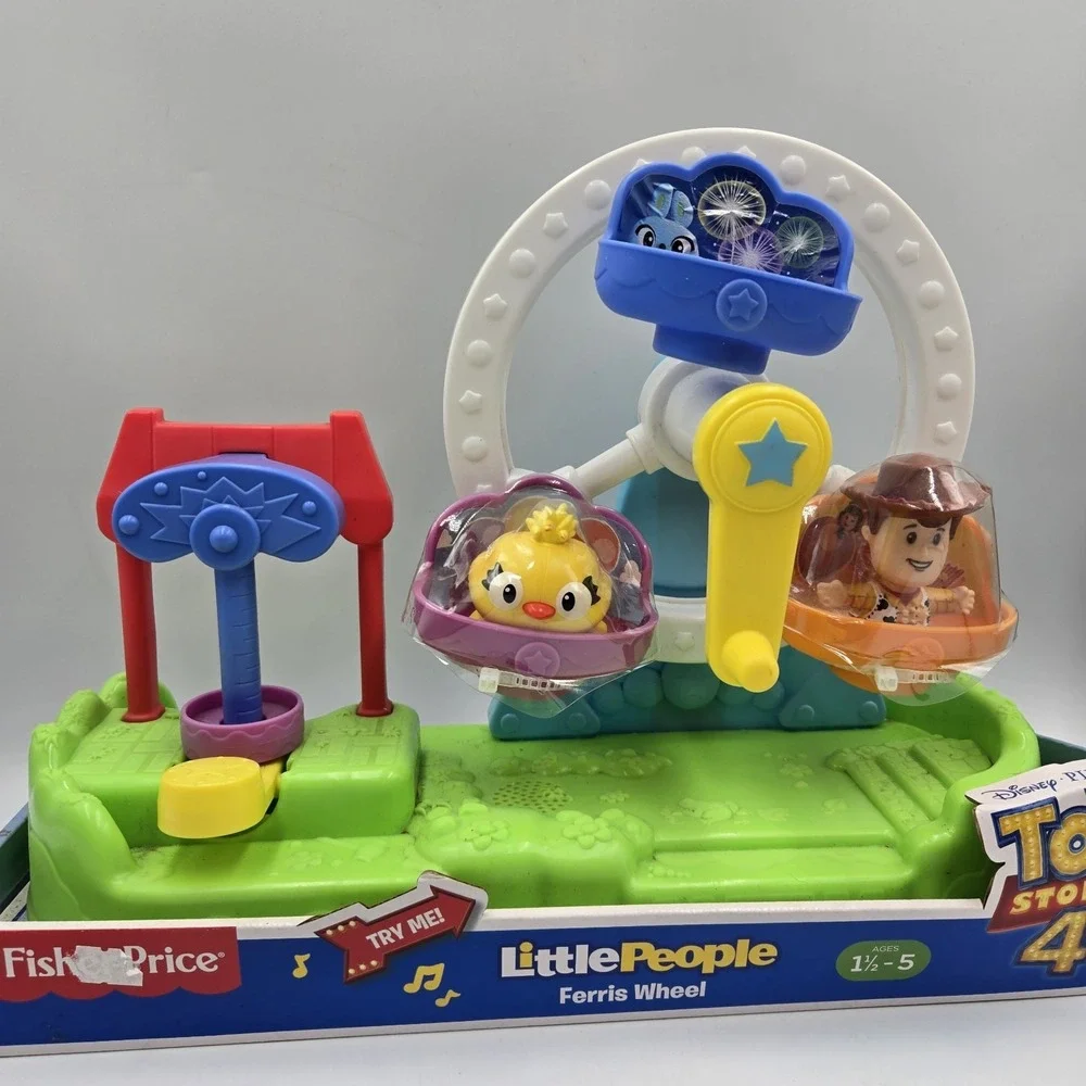NEW NOS Little People Toy Story 4 Ferris Wheel Fisher Price Music Woody Ducky